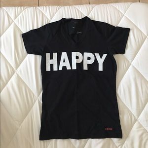 XS PLW Black V-Neck Tee