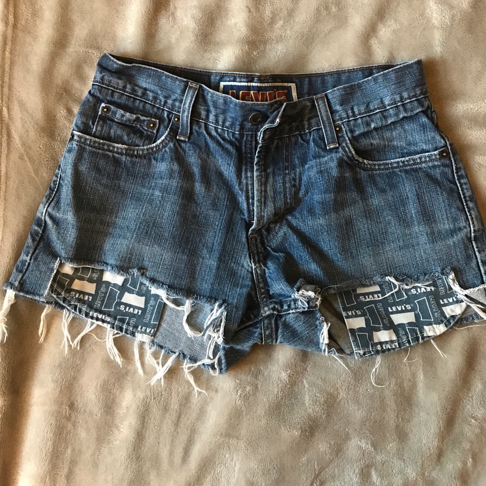 Levi's 527 cut off shorts with logo pocket detail