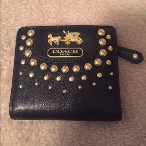 Coach Black Studded Wallet