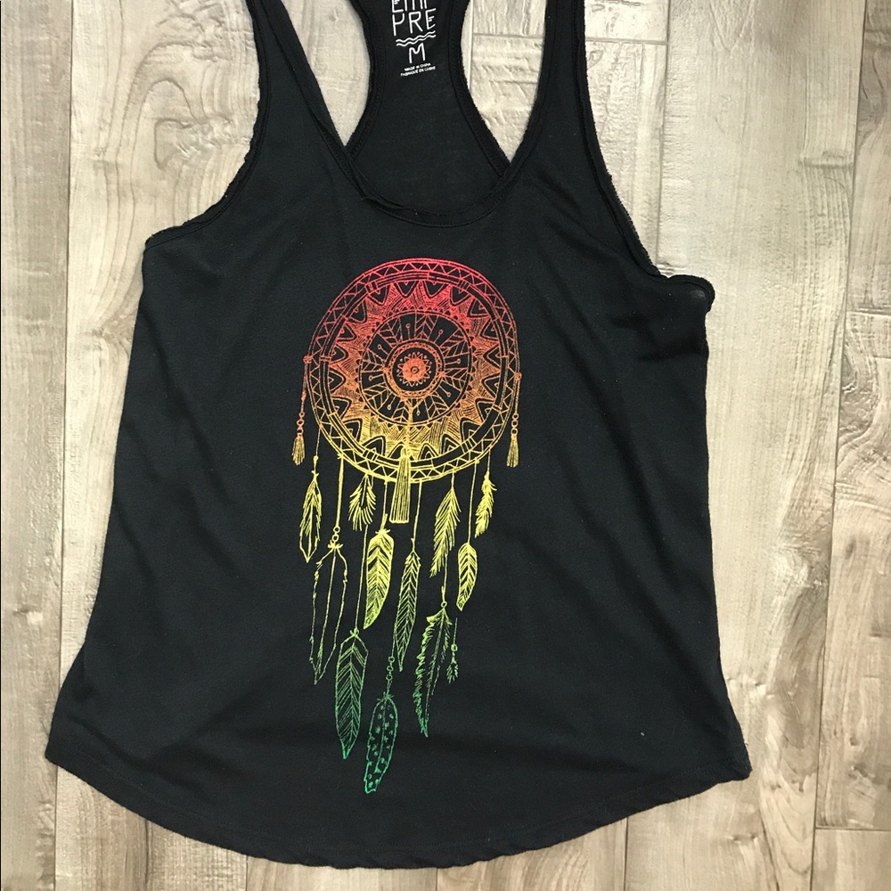 Dream catcher black tank top