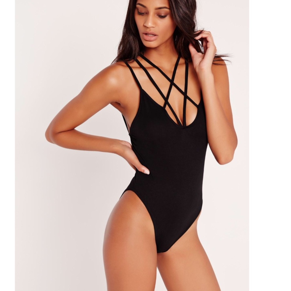 🥂 BLACK FRIDAY 🥂Misguided Multi Strap Bodysuit