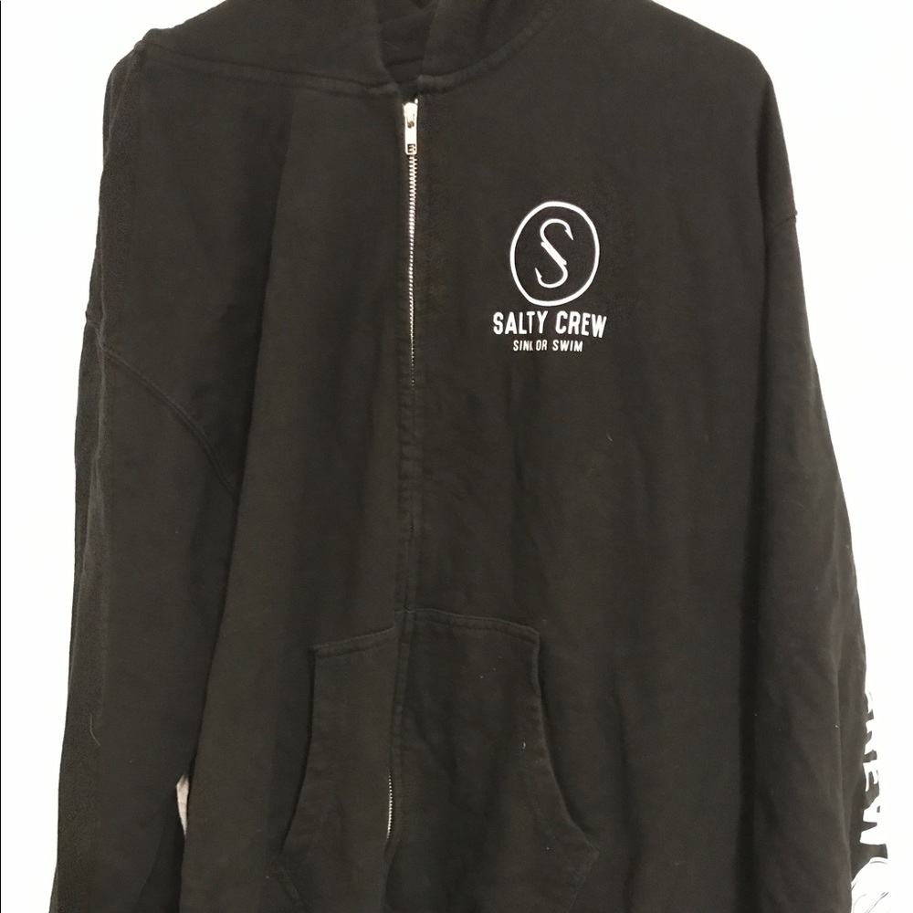 Black and white salty crew hoodie