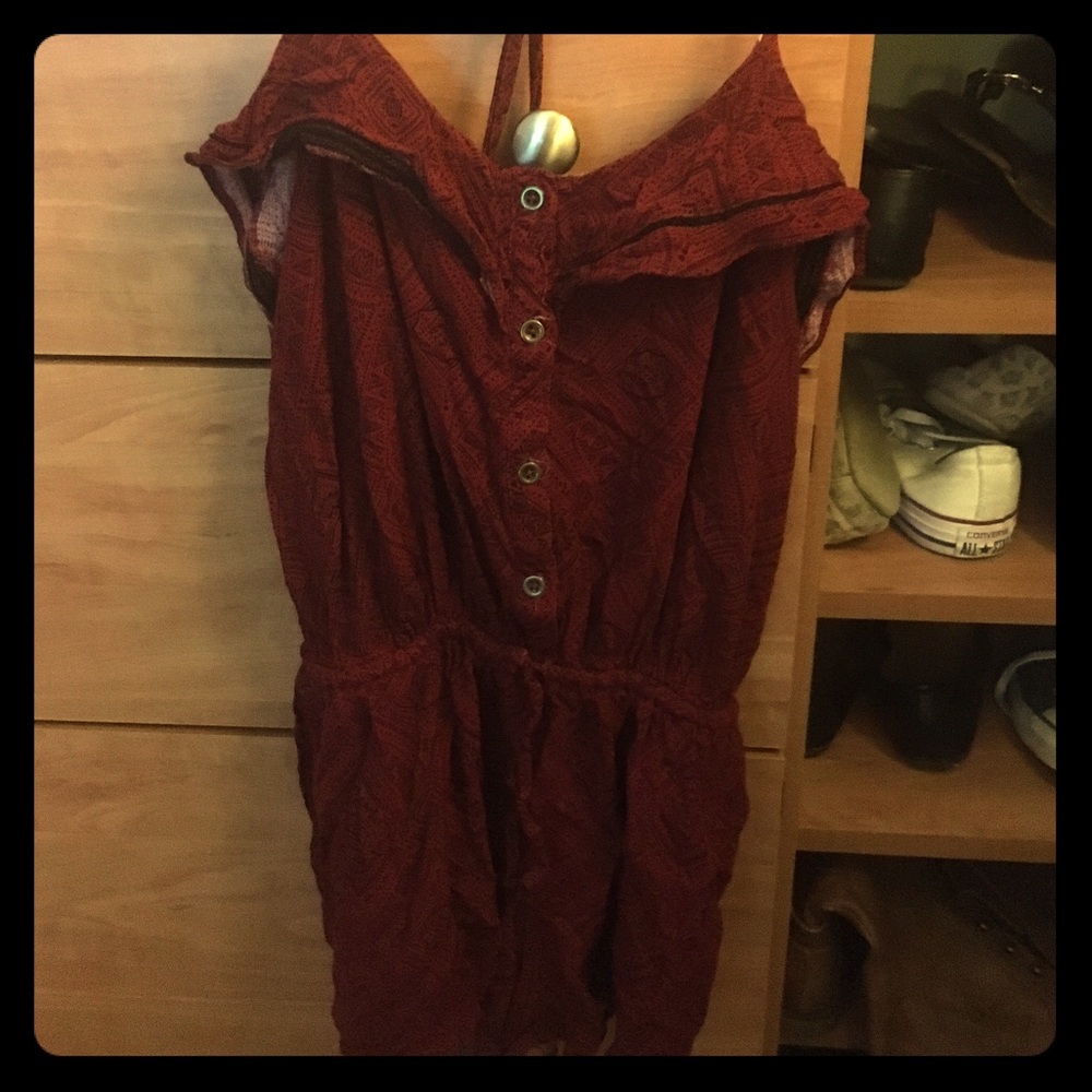 Red and black Forever 21 romper
