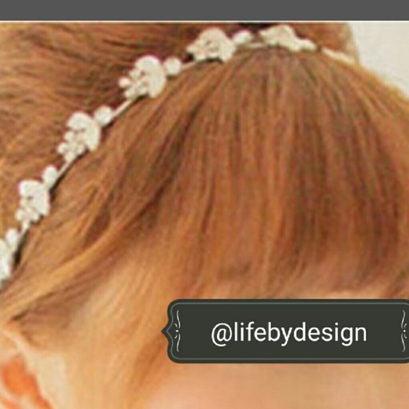 Elastic, Metal, & Rhinestone Crystal Headband - Picture 3 of 4