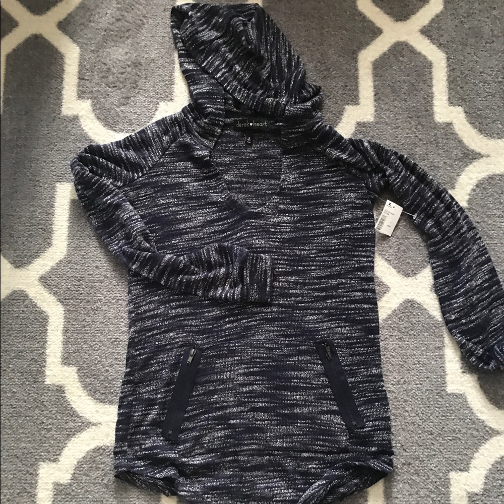 Navy Deep Scoop Hoodie