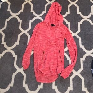 Pink Deep Scoop Hoodie