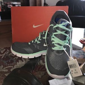 Gray and Mint Nike's