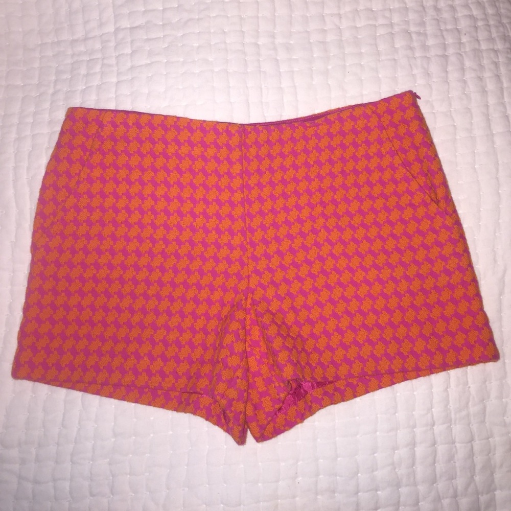 Trina Turk houndstooth shorts.