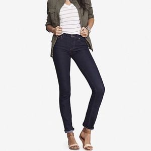Express dark mid-rise skinny jean