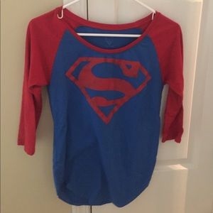 Superman baseball tee