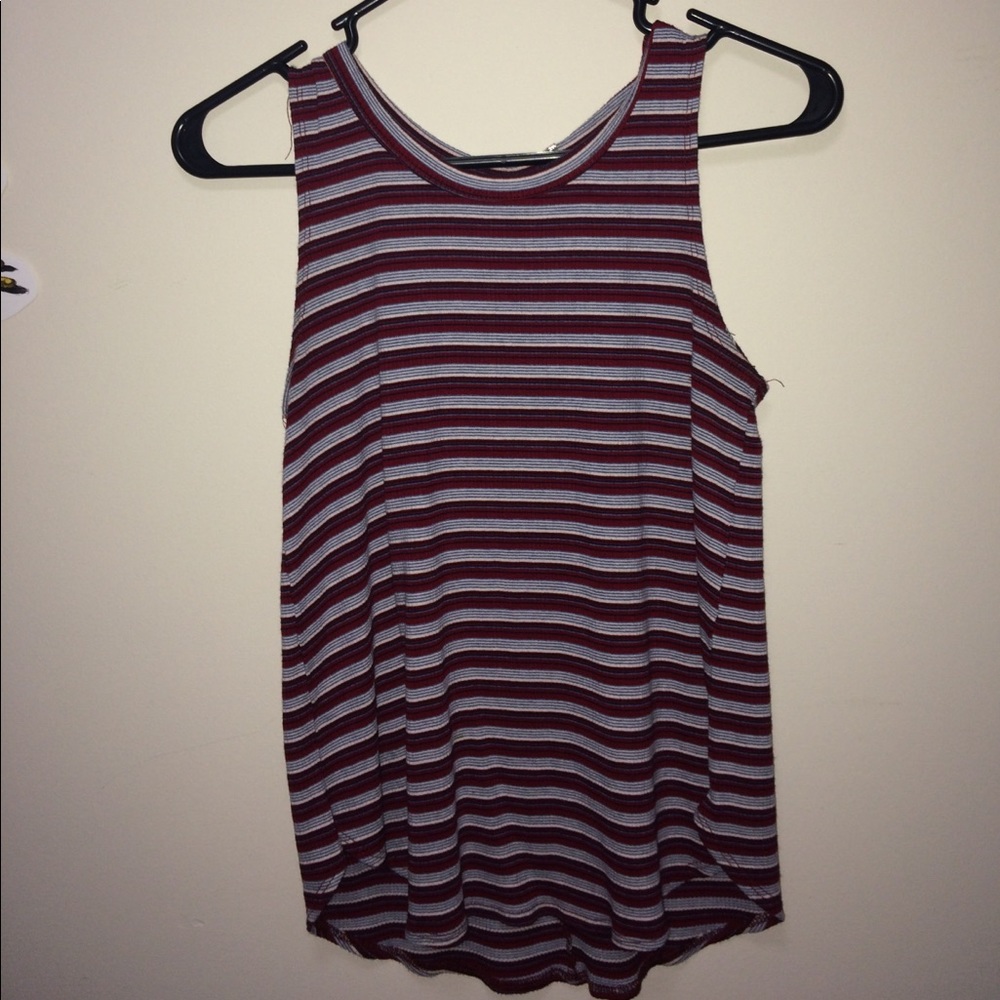 Ribbed & striped Rue 21 tee