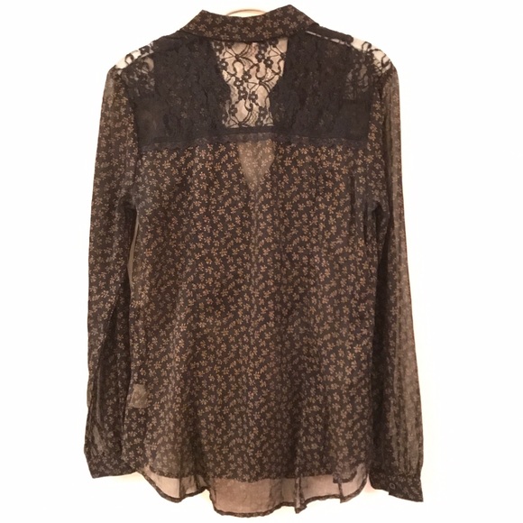 Free People Lace Floral Buttondown - Picture 2 of 4