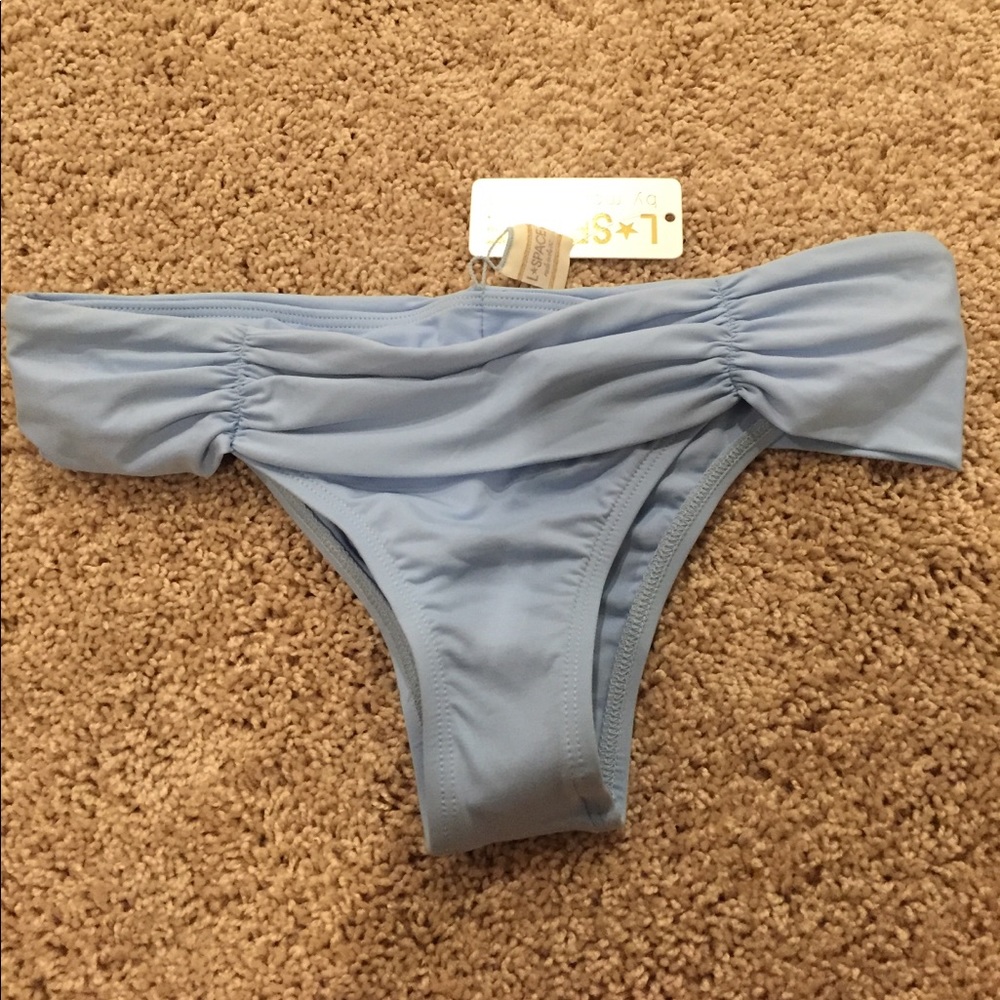 Powder blue cheeky cut bikini bottoms