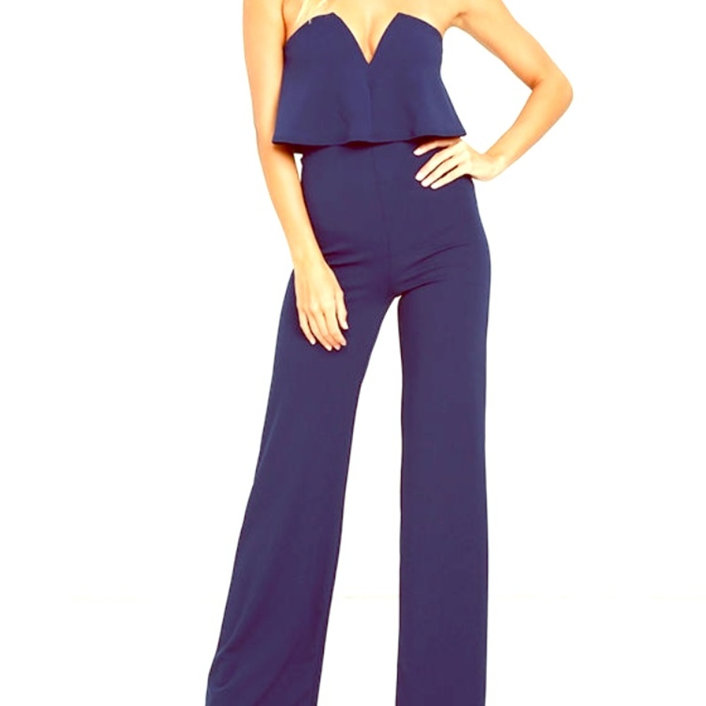 Lulu navy blue romper
