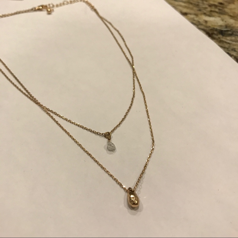 Dainty 2 chain necklace