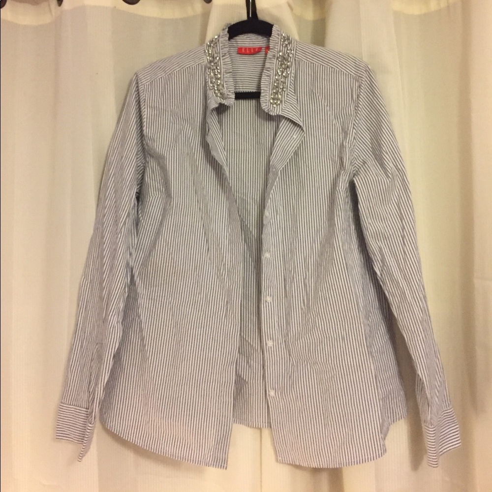 ELLE jcrew lookalike bling button up!