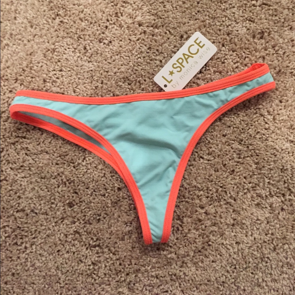 Itsy cut orange and blue bottoms