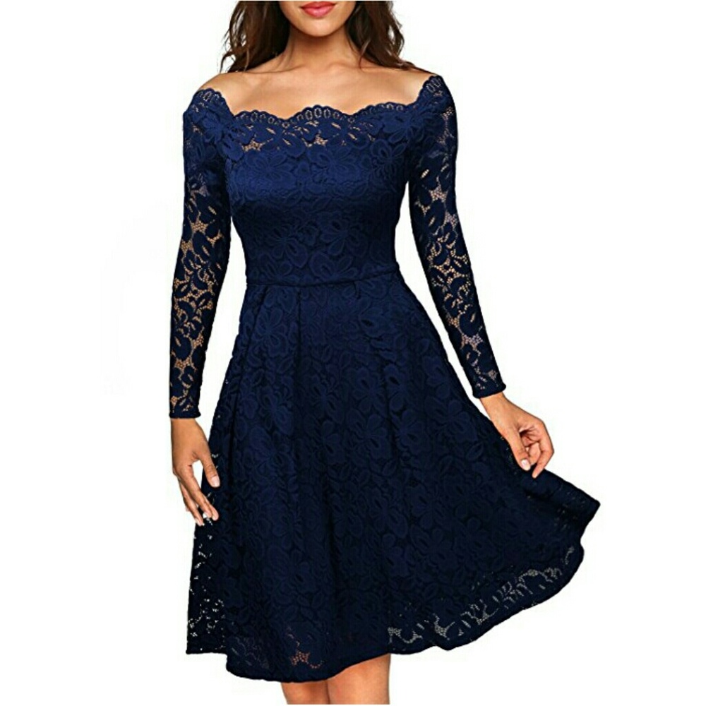 Now in 2XL Vintage Boat Neck Cocktail Swing Dress
