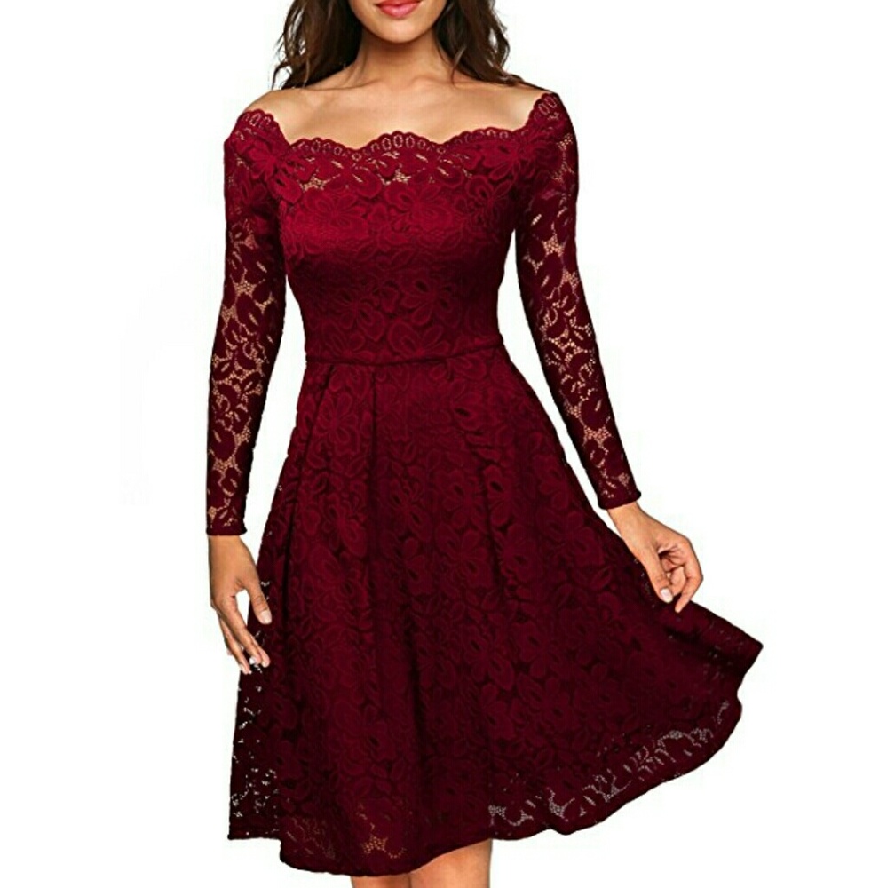 Now in 2XL Vintage Boat Neck Cocktail Swing Dress