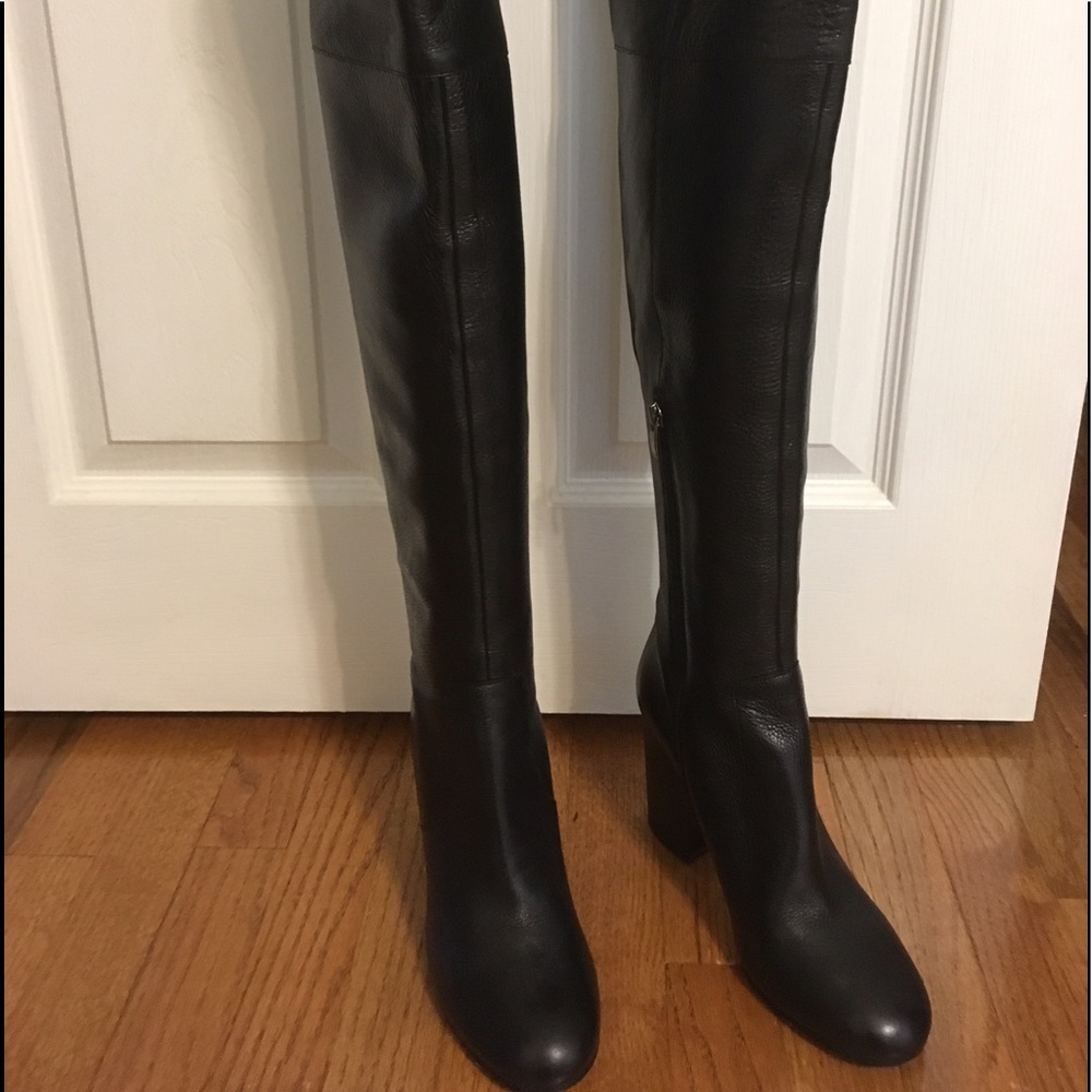 VIA SPIGA BELINE BLACK LEATHER BOOTS SZ 8/38
