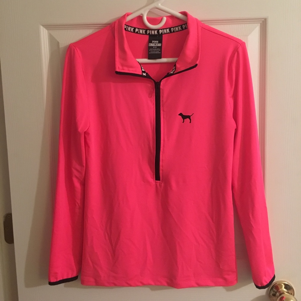 Womens Pink Victoria Secret Ultimate half zip