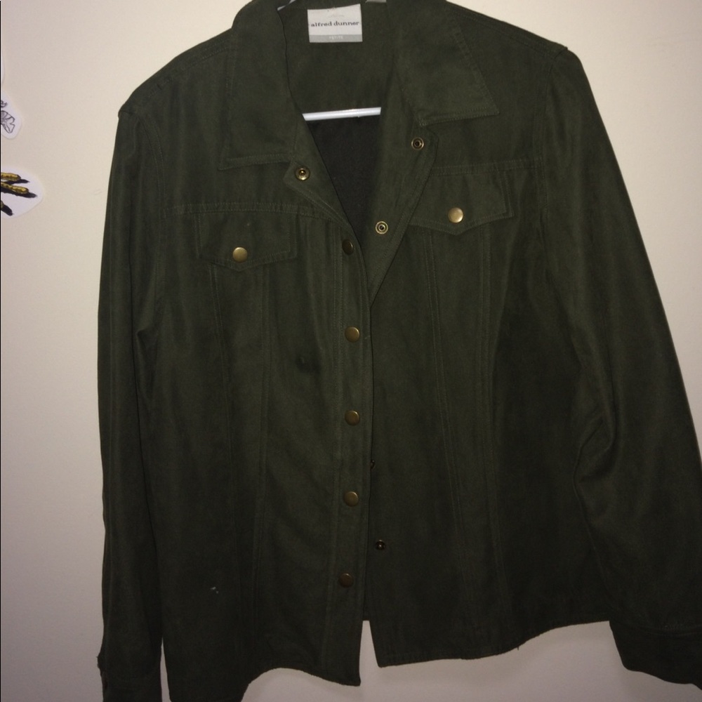 Alfred dunner olive shirt
