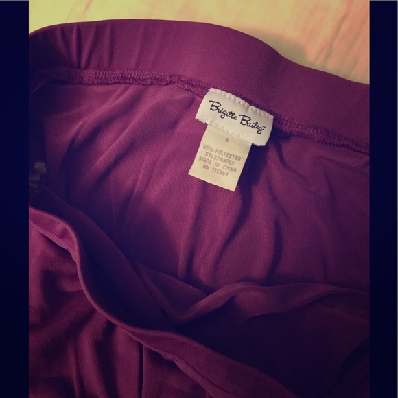 Brigitte Bailey one shoulder belted dress plum - Picture 3 of 5