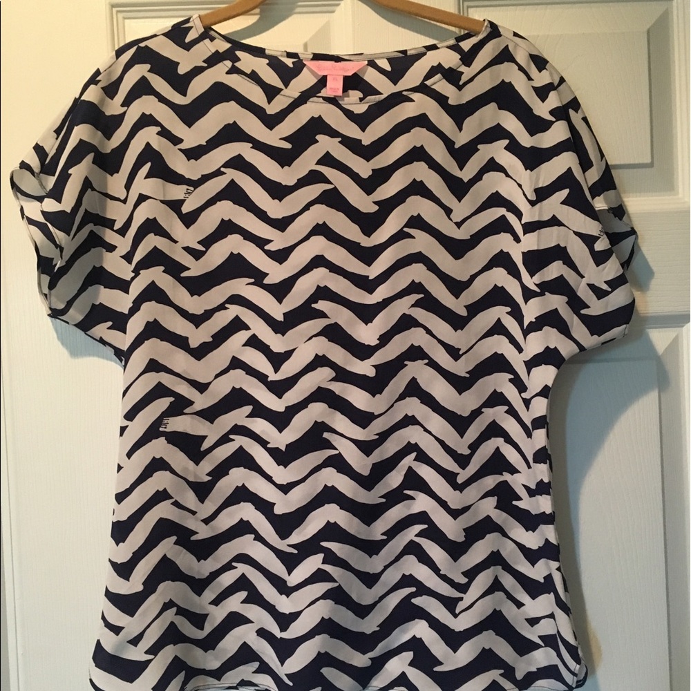 Lilly Pulitzer Silky Seagull Print Tee