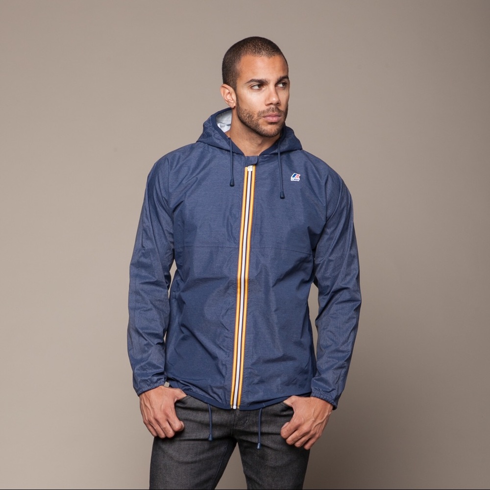 K-Way Claude Waterproof Heathered Hooded Jacket