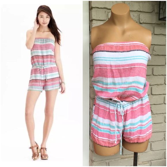 old navy striped linen jumpsuit