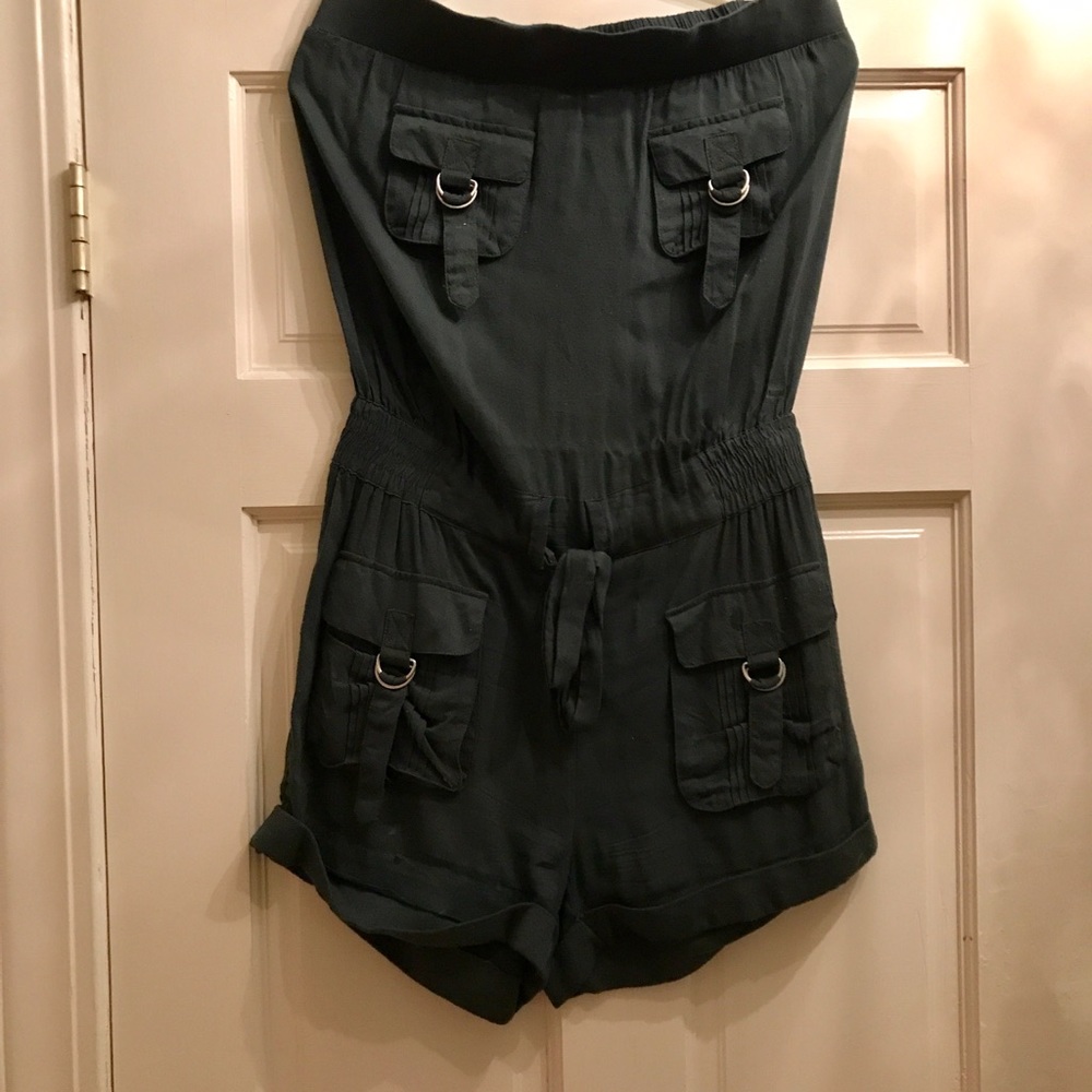 Alythea Strapless Cargo Romper