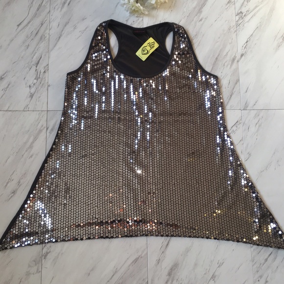 torrid Tops - Torrid | Grey Sequenced Party Top