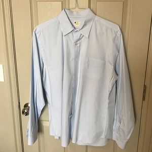 Mens J Crew blue/white striped L/S button down L