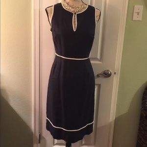 Navy Blue Linen Dress JCREW