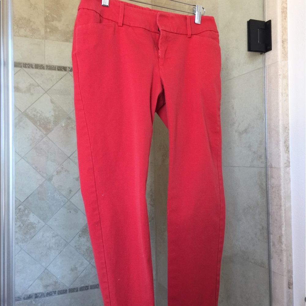 Red cigar pants
