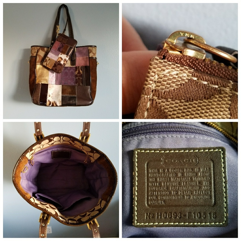 Coach Holiday Patchwork Tote