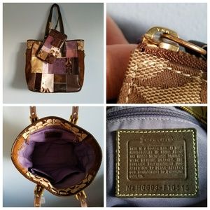 Coach Holiday Patchwork Tote