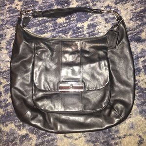 Coach Black Leather Shoulder Handbag