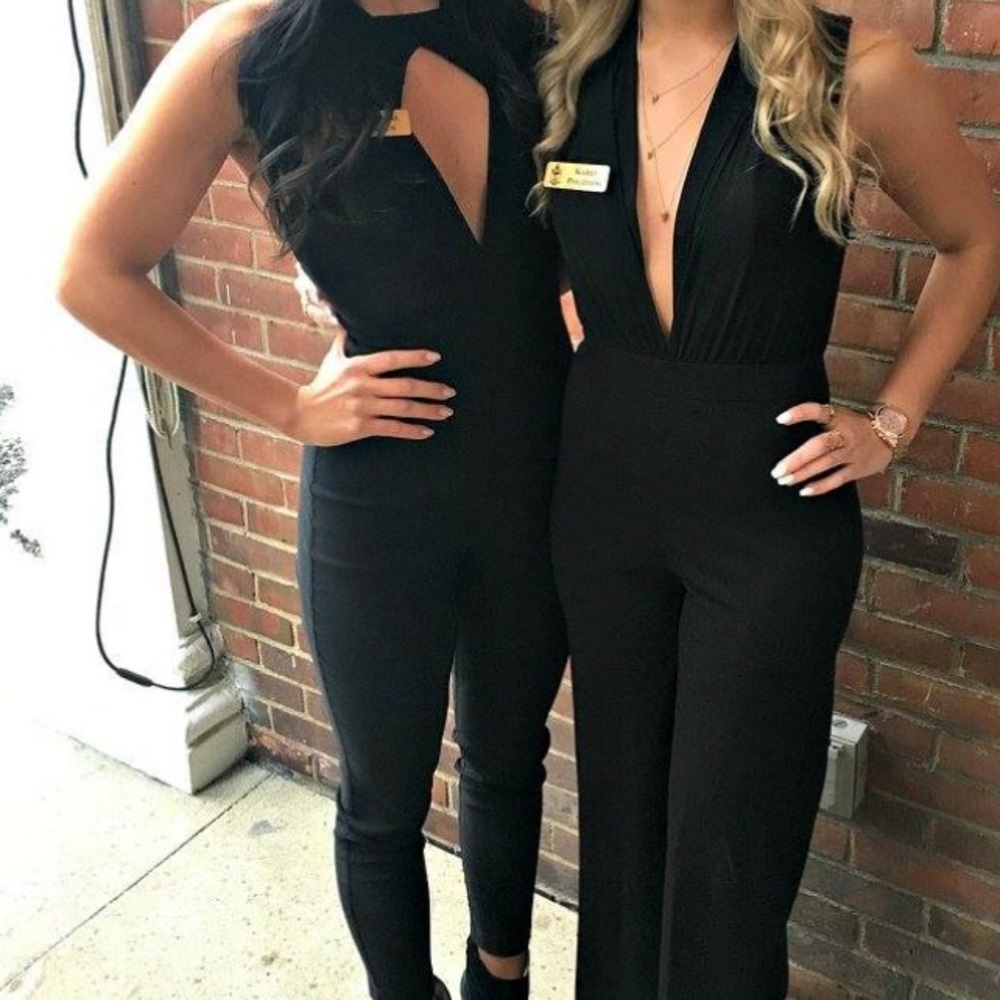 Asos black cut out jumpsuit size 4 small