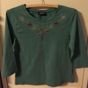 Taifun turquoise European cotton Tee-shirt. NWOT