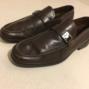Salvatore Ferragamo Tazio Brown Leather Loafers
