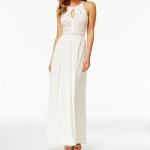 Elegant White Lace Prom Dress