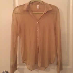Sheer American Apparel Button Up