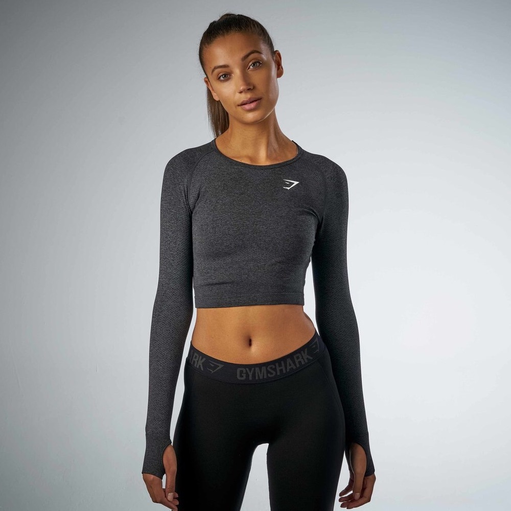 NWT | GYMSHARK Seamless Long Sleeve Crop Top