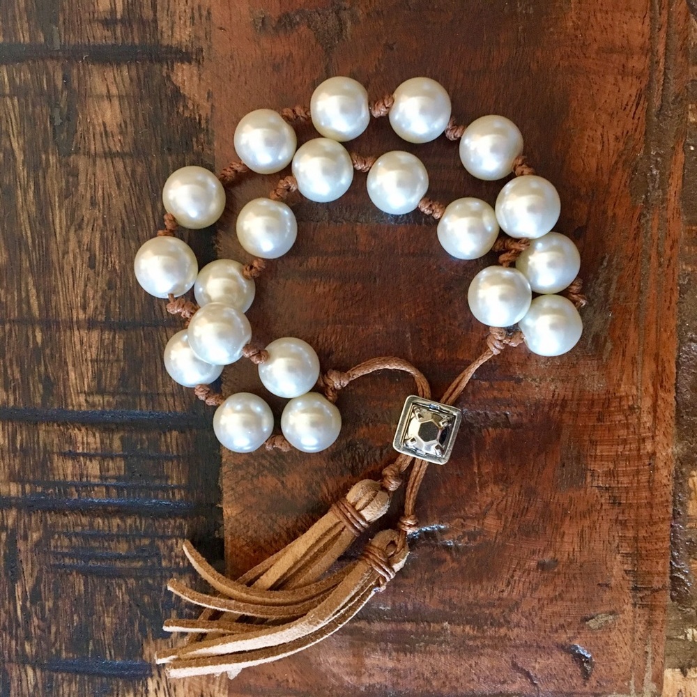 Woman's Double Strand Pearl Bracelet