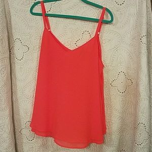 Neon Coral Chiffon Cami Size 1X NWT by Torrid
