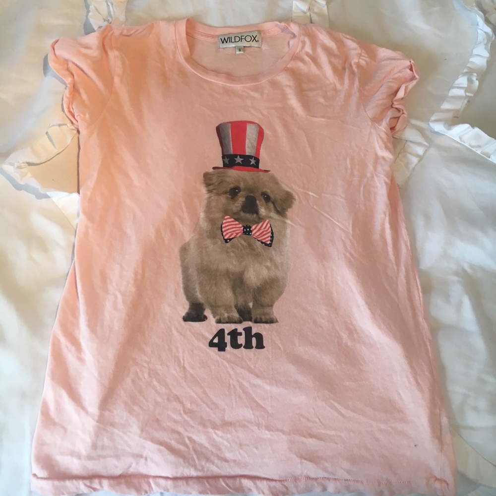 Pink wildfox 4th of July tee