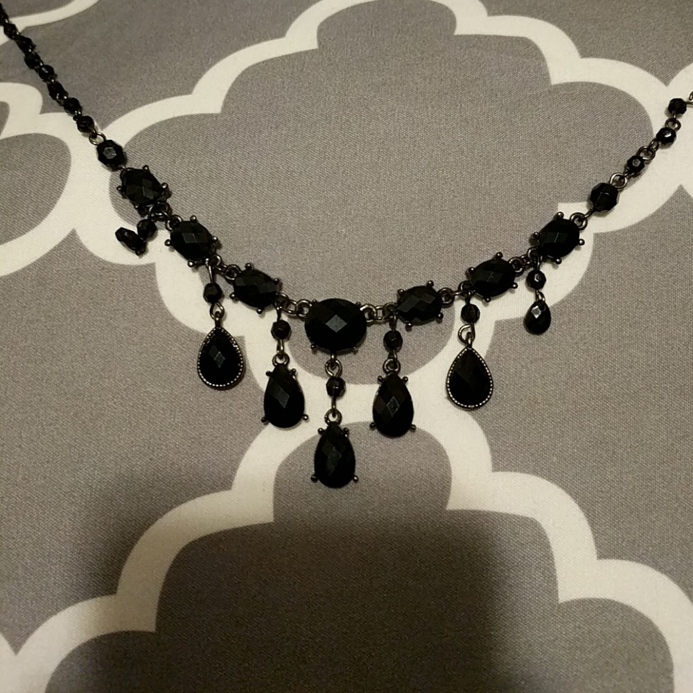 Black choker necklace
