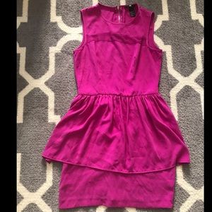 H&M Fuchsia Peplum Dress