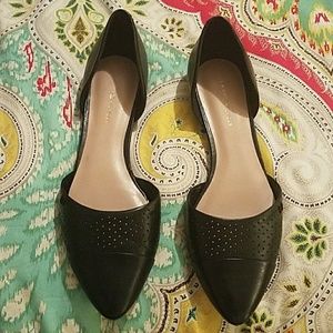 Tommy Hilfiger Black Leather Flats